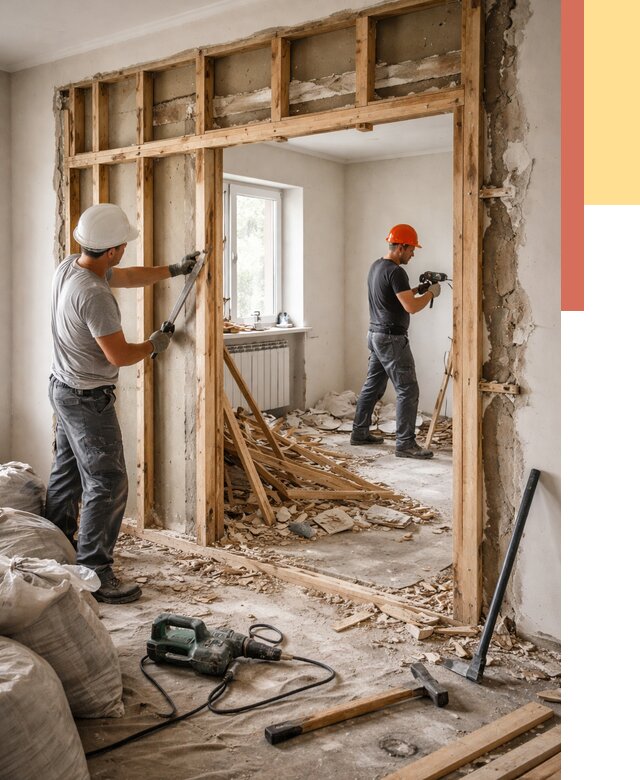 Демонтаж деревянных перегородок в Красноярске от 3251 руб. — быстро и недорого | ОТДЕЛОЧНИК-Крс