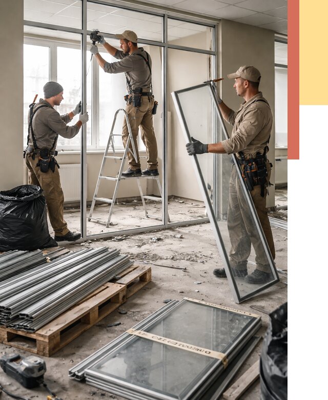 Демонтаж алюминиевых перегородок в Красноярске от 4267 руб. — быстро и недорого | ОТДЕЛОЧНИК-Крс