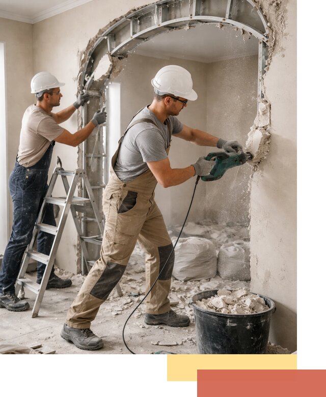 Демонтаж гипсокартонной арки в Красноярске быстро и аккуратно