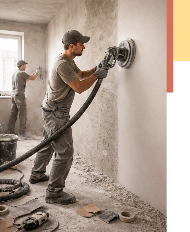 Шлифовка стен в Красноярске от 1219 руб/м2 — быстро и недорого | ОТДЕЛОЧНИК-Крс