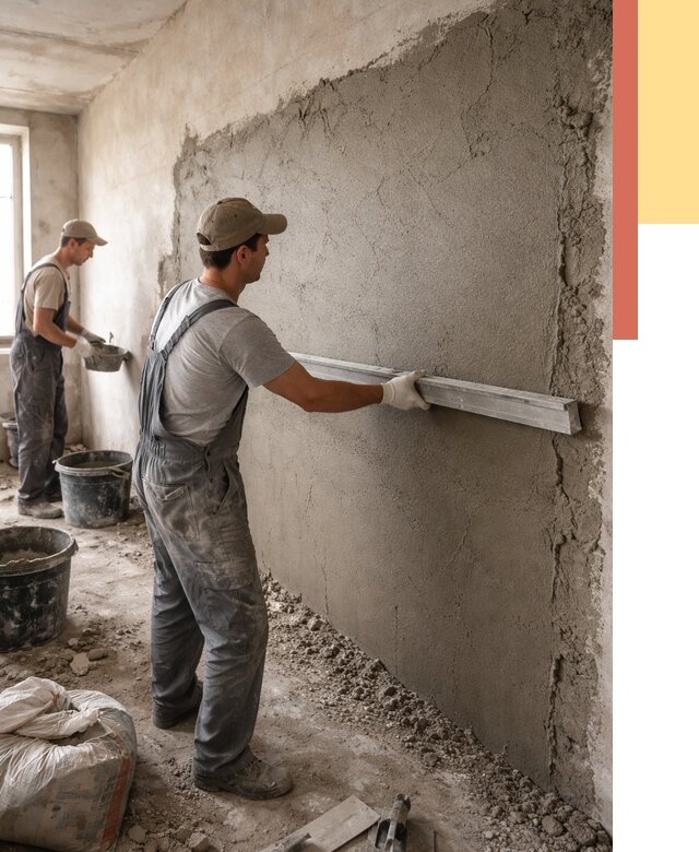 Цементная штукатурка стен в Красноярске от 4572 руб/м2 — быстро и недорого | ОТДЕЛОЧНИК-Крс