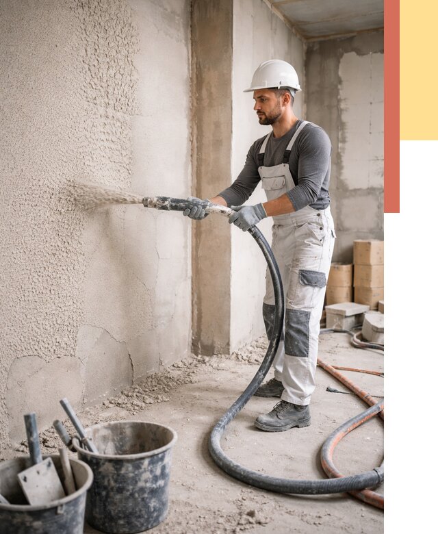 Машинная штукатурка стен в Красноярске под ключ от 6604 руб./м2 | ОТДЕЛОЧНИК-Крс