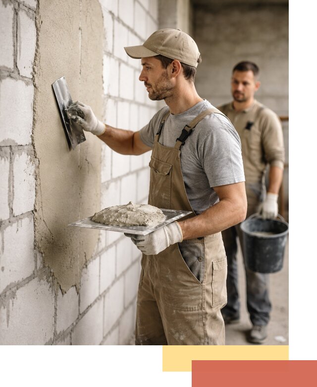 Штукатурка стен из газобетона в Красноярске под ключ