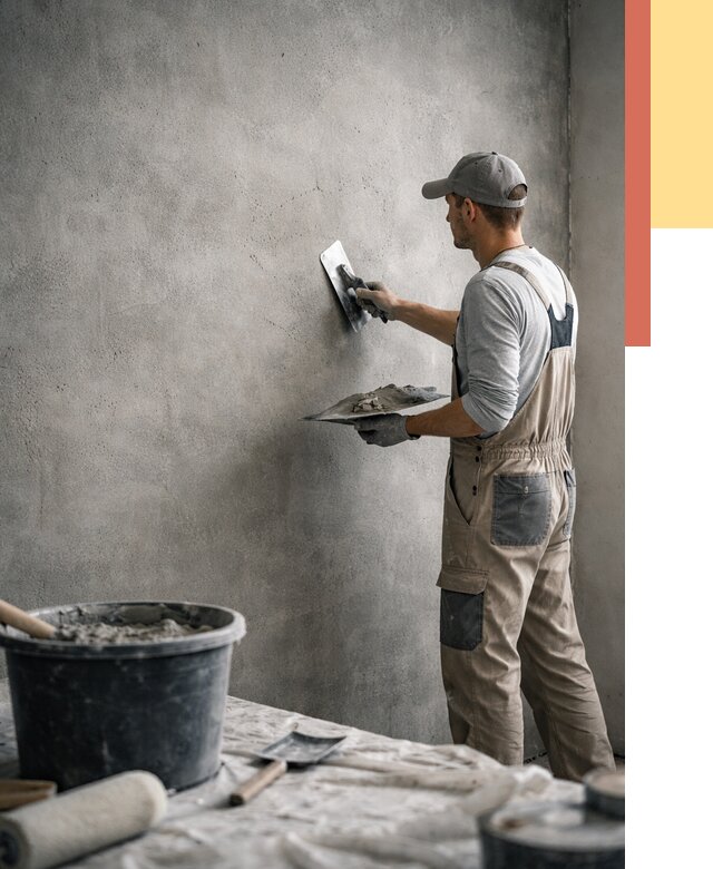 Декоративная штукатурка под бетон в Красноярске от 2540 руб./м² — нанесение под ключ | ОТДЕЛОЧНИК-Крс