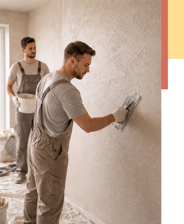 Фактурная штукатурка стен в Красноярске от 4267 руб./м² — заказать под ключ | ОТДЕЛОЧНИК-Крс