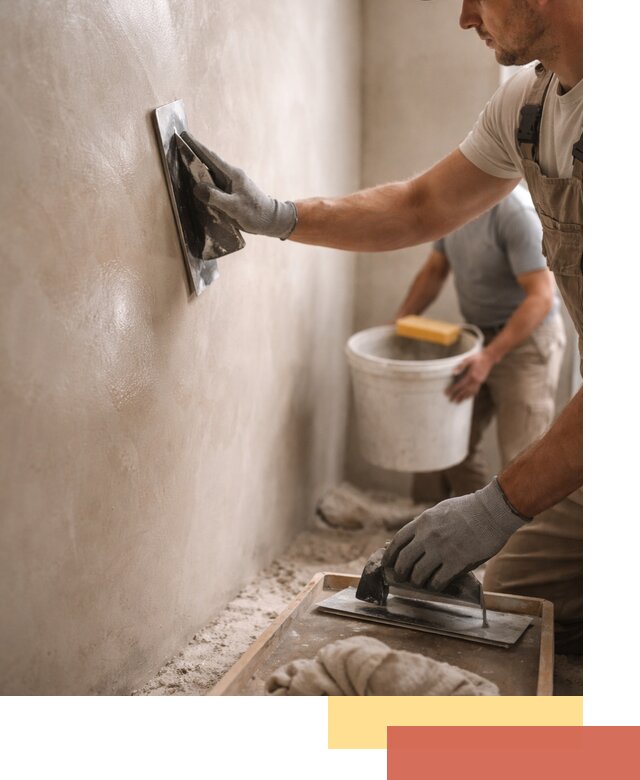 Нанесение марокканской штукатурки таделакт в Красноярске