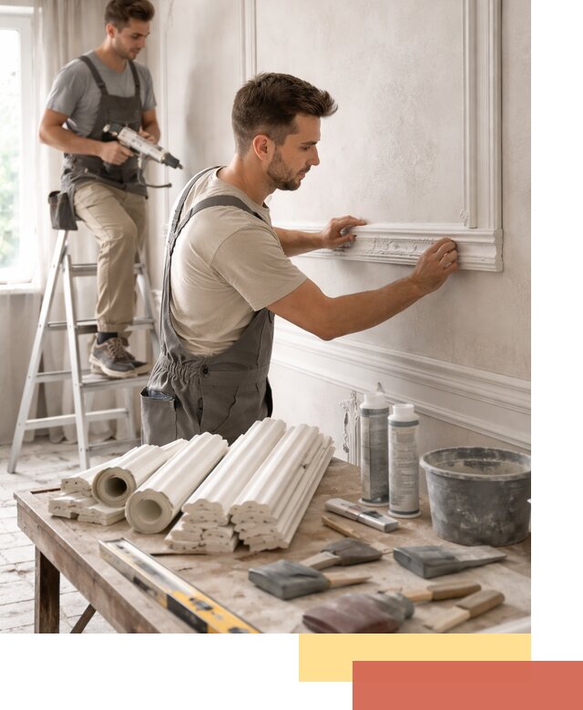 Монтаж лепнины на стены в Красноярске профессионально и качественно