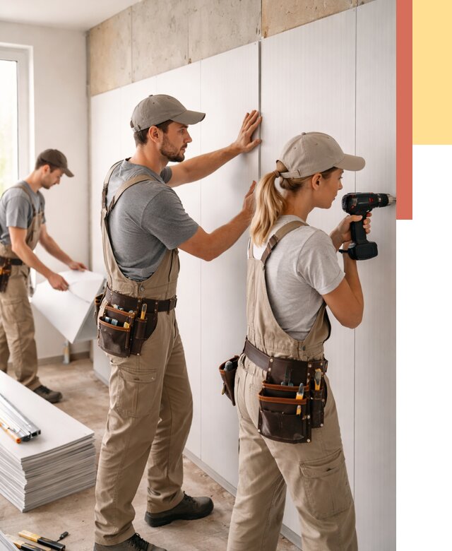 Монтаж ПВХ панелей на стены в Красноярске от 457 руб/м2 — быстро и недорого | ОТДЕЛОЧНИК-Крс