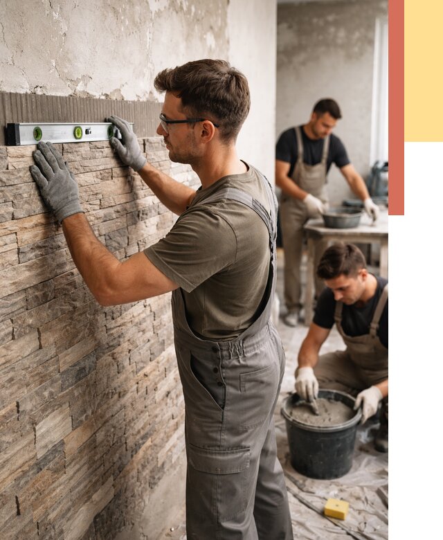 Монтаж искусственного камня в Красноярске от 4572 руб. под ключ | ОТДЕЛОЧНИК-Крс