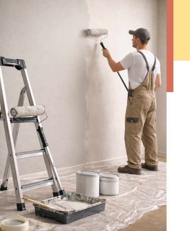 Покраска стен латексной краской в Красноярске от 4572 руб. за м2 | ОТДЕЛОЧНИК-Крс