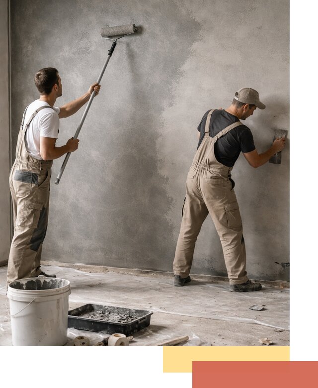 Покраска стен под бетон в Красноярске профессионально и недорого