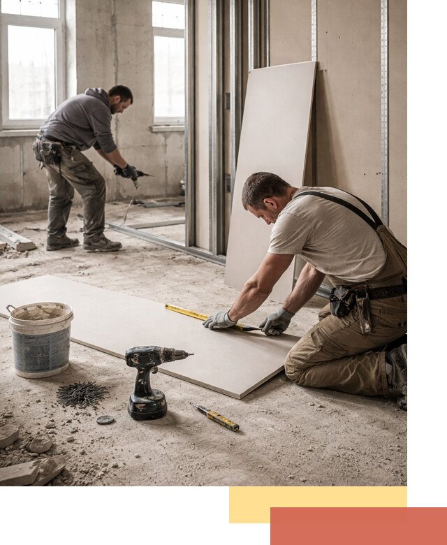 Кладка перегородок из ПГП под ключ в Красноярске