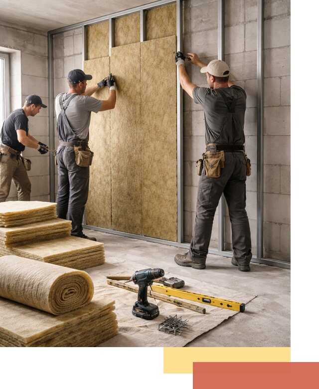 Шумоизоляция перегородок из блоков в Красноярске — монтаж и защита шумоизоляцией