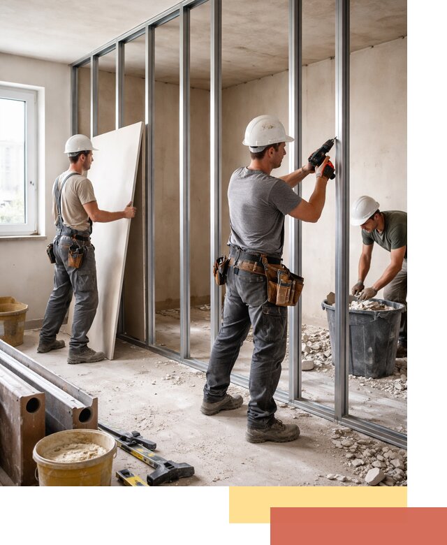 Перенос гипсокартонной перегородки в Красноярске профессионально и быстро