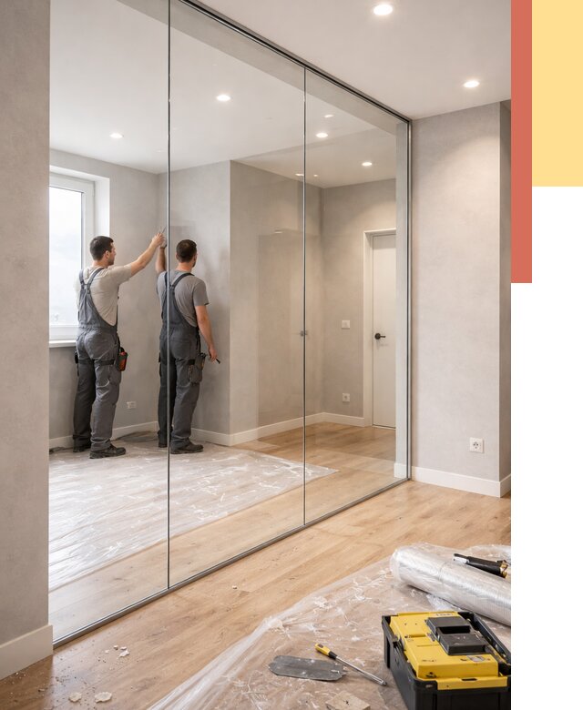 Безрамные стеклянные перегородки в Красноярске — монтаж от 9652 руб. | ОТДЕЛОЧНИК-Крс