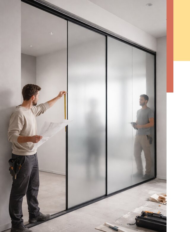 Матовые стеклянные перегородки в Красноярске от 8636 руб. — монтаж и установка | ОТДЕЛОЧНИК-Крс