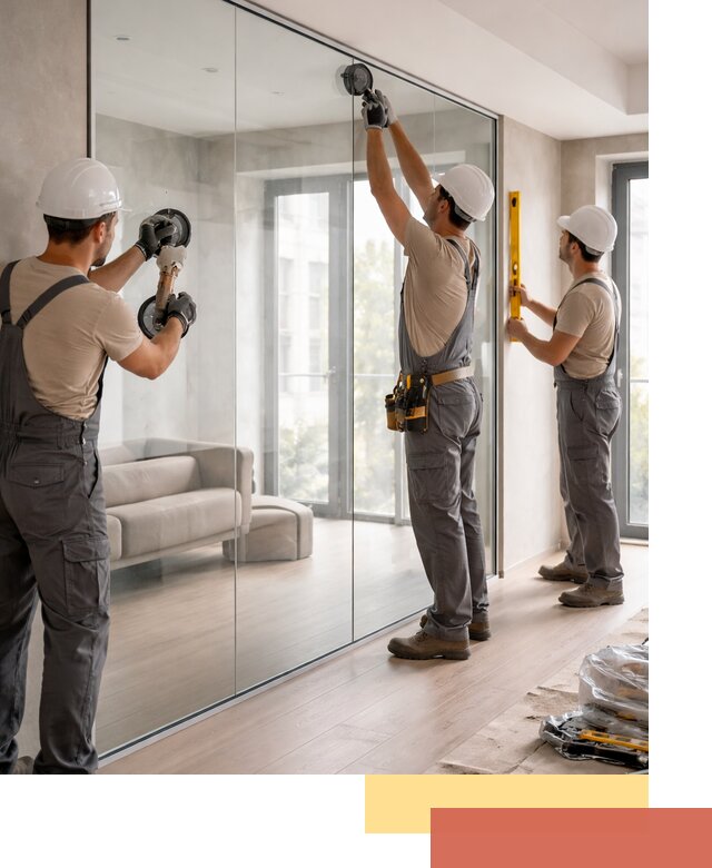 Перегородки из закаленного стекла в Красноярске для офисов и квартир