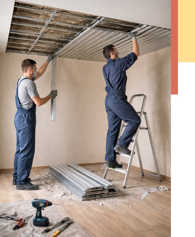 Демонтаж реечного потолка в Красноярске от 4572 руб. быстро и недорого | ОТДЕЛОЧНИК-Крс