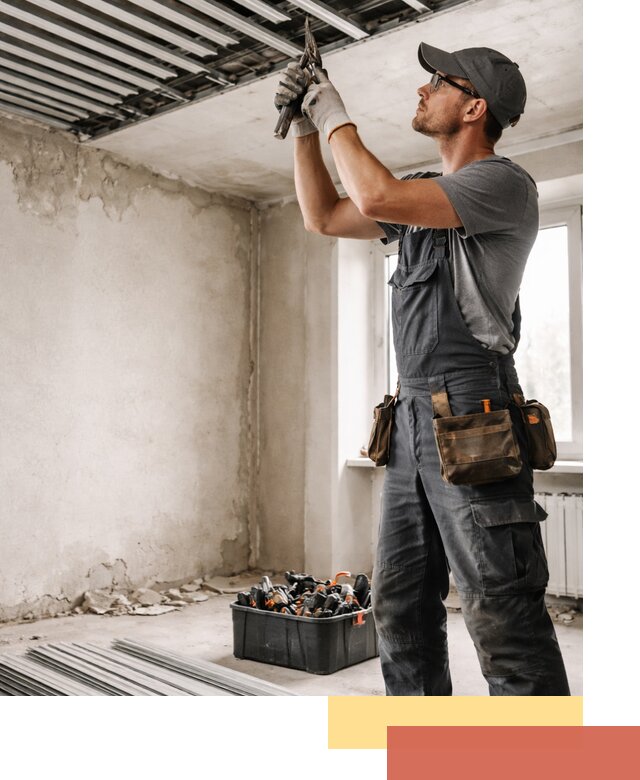 Демонтаж реечного потолка в Красноярске быстро и аккуратно