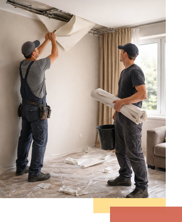 Демонтаж натяжного потолка в Красноярске быстро и аккуратно