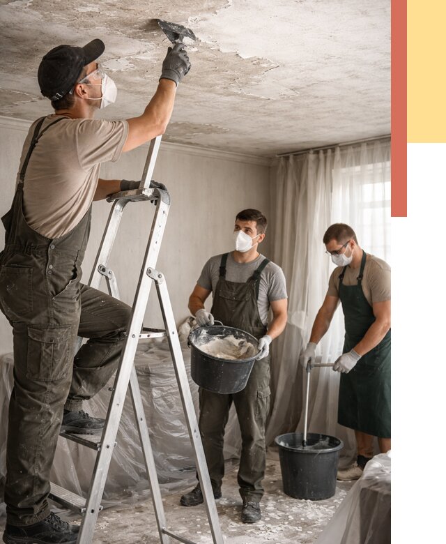 Удаление побелки с потолка в Красноярске от 2540 руб. быстро и недорого | ОТДЕЛОЧНИК-Крс