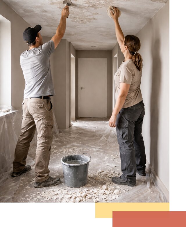 Удаление побелки с потолка в Красноярске — быстро и аккуратно