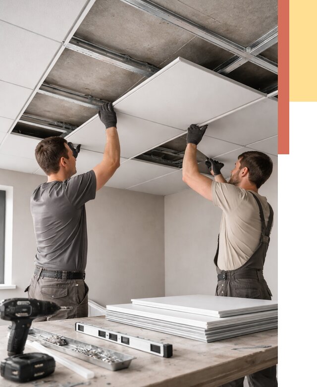 Монтаж кассетного потолка в Красноярске от 4572 руб/м2 — установка и сборка | ОТДЕЛОЧНИК-Крс