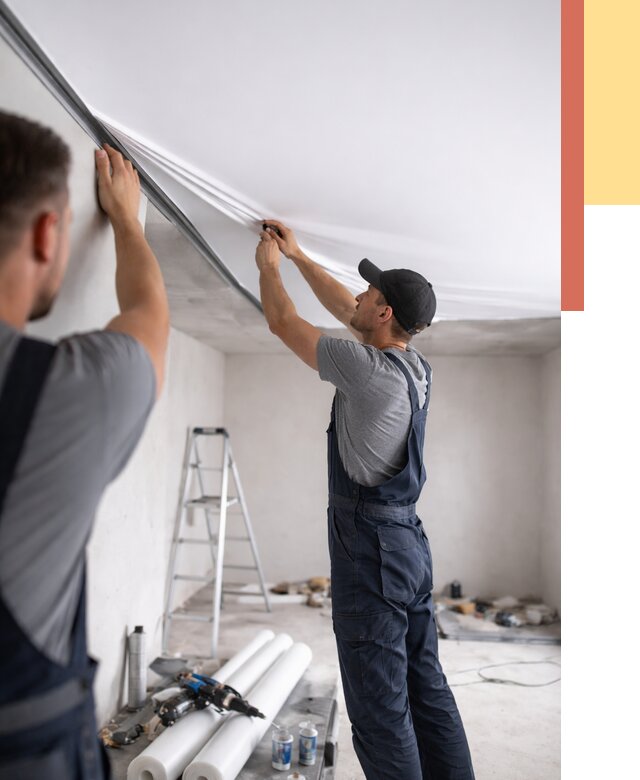 Монтаж матового натяжного потолка в Красноярске от 4572 руб./м² — быстро и недорого | ОТДЕЛОЧНИК-Крс