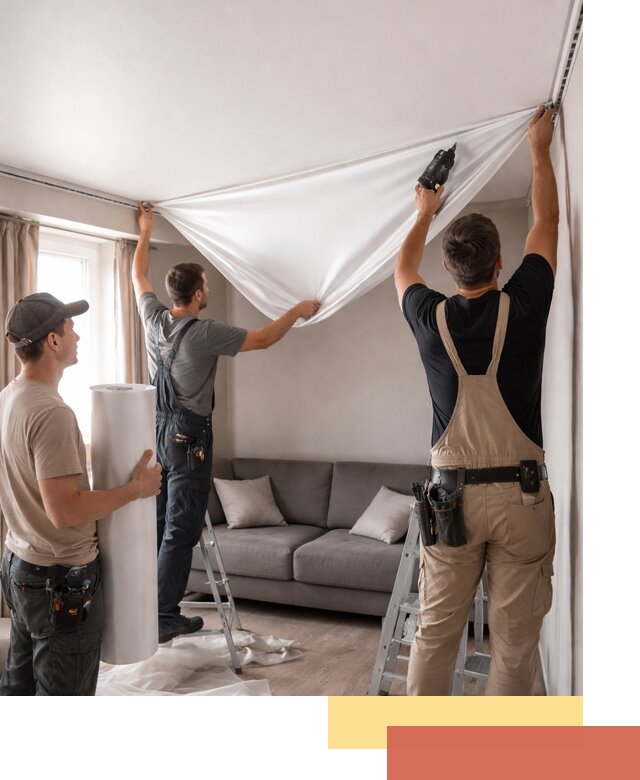 Монтаж сатинового натяжного потолка в Красноярске качественно и быстро