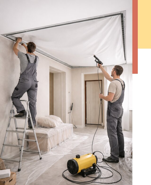 Монтаж натяжного потолка в прихожей в Красноярске от 2692 руб. под ключ | ОТДЕЛОЧНИК-Крс