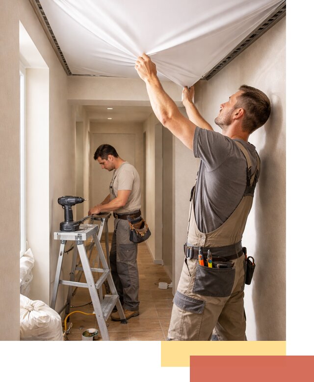 Монтаж натяжного потолка в прихожей в Красноярске