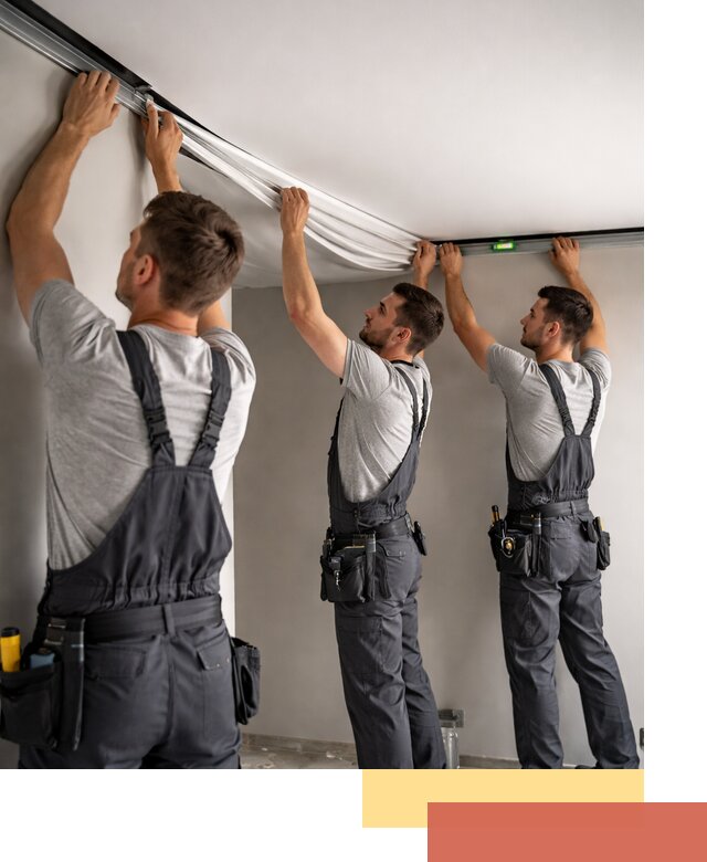 Теневые натяжные потолки в Красноярске: монтаж и отделка быстро и качественно