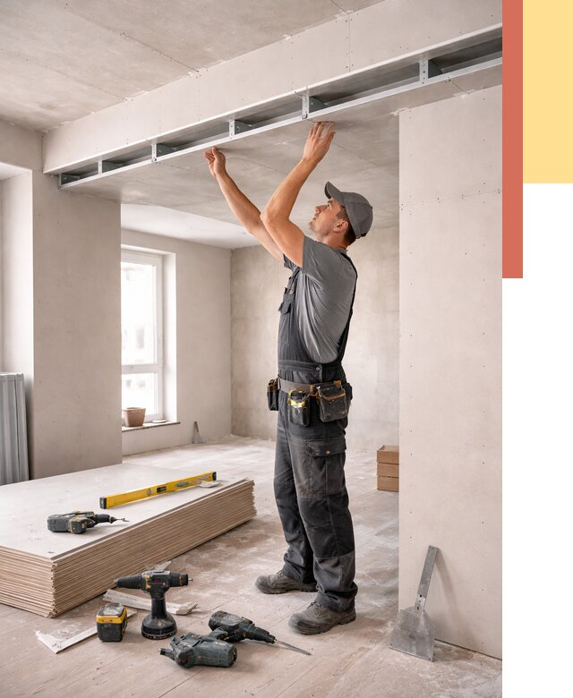 Потолок из гипсокартона с нишей в Красноярске от 1270 руб. под ключ | ОТДЕЛОЧНИК-Крс