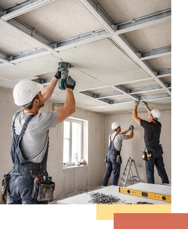 Кессонный потолок из гипсокартона под ключ в Красноярске