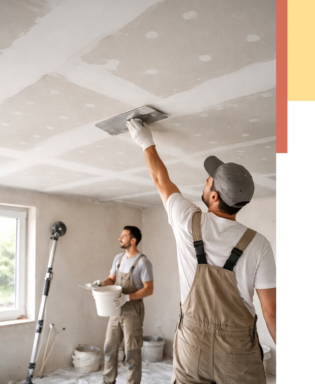 Шпаклевка потолка из гипсокартона в Красноярске от 3251 руб./м2 — услуги под ключ | ОТДЕЛОЧНИК-Крс