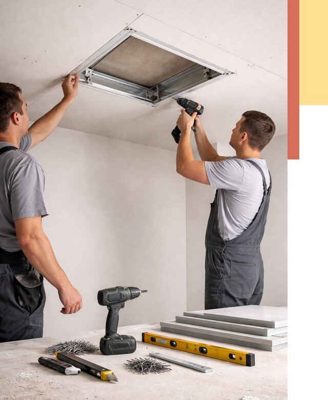 Установка люка в потолок ГКЛ в Красноярске от 2540 руб. под ключ | ОТДЕЛОЧНИК-Крс