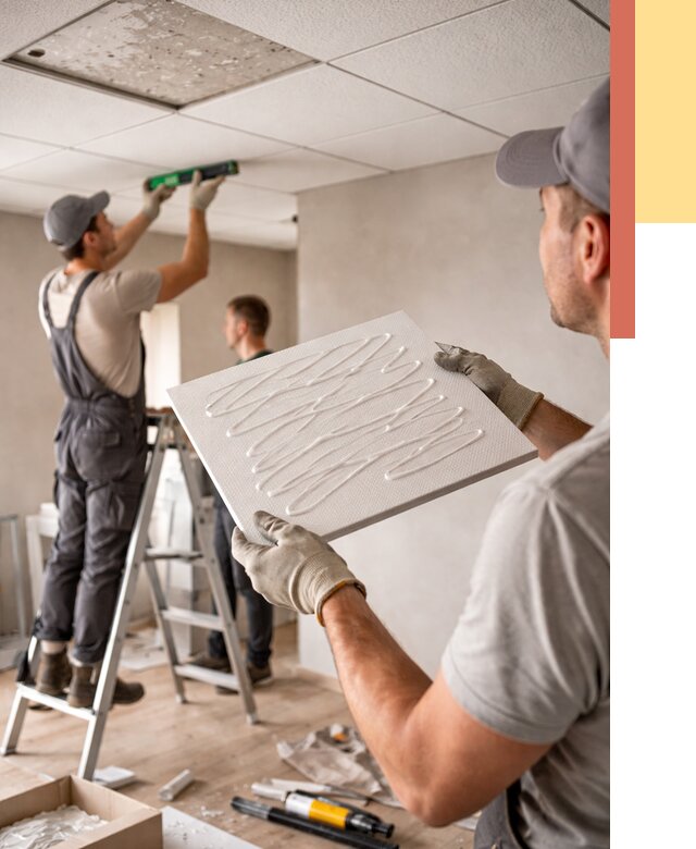 Монтаж потолочной плитки в Красноярске от 4572 руб. — быстро и недорого | ОТДЕЛОЧНИК-Крс