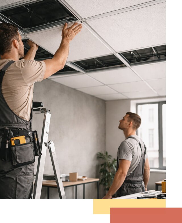 Монтаж потолочной плитки в Красноярске качественно и в срок