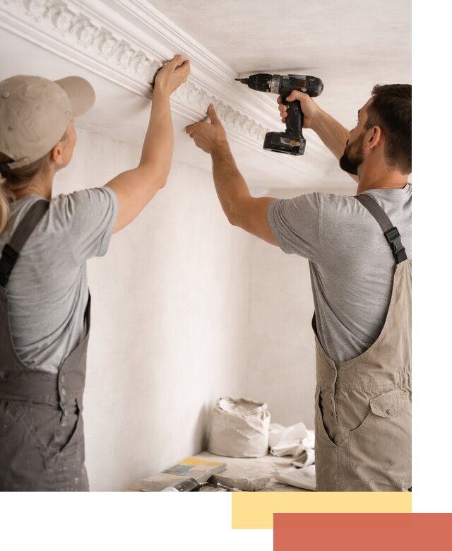 Профессиональный монтаж лепнины на потолок в Красноярске