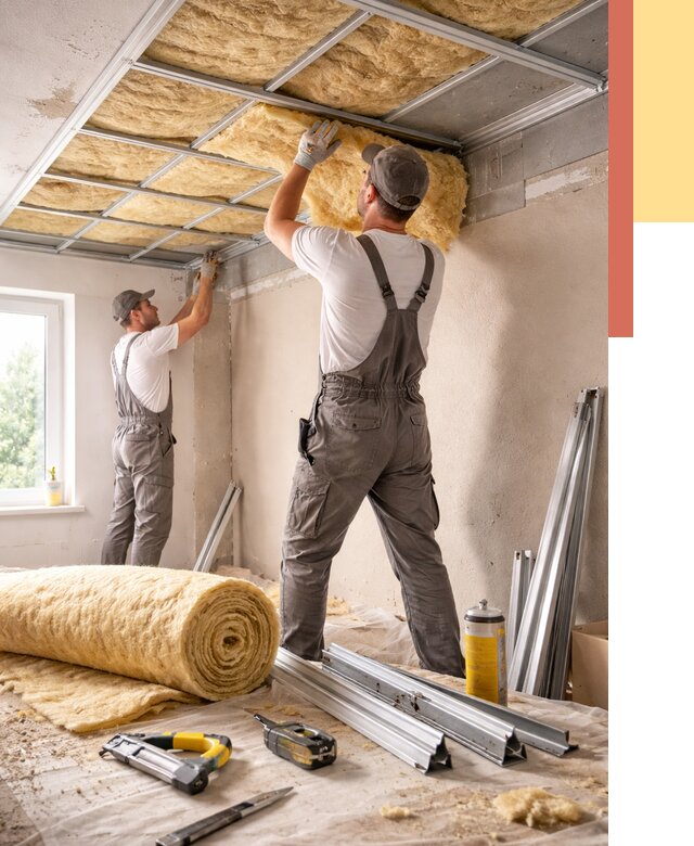 Утепление потолка в Красноярске от 7315 руб/м2 — недорого, быстро, под ключ | ОТДЕЛОЧНИК-Крс