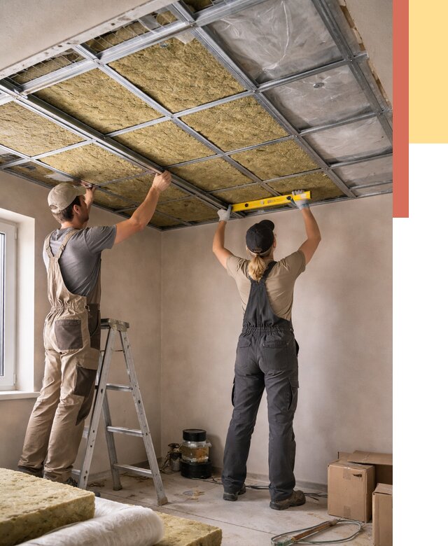 Шумоизоляция потолка в Красноярске от 1270 руб. под ключ — услуги ОТДЕЛОЧНИК-Крс